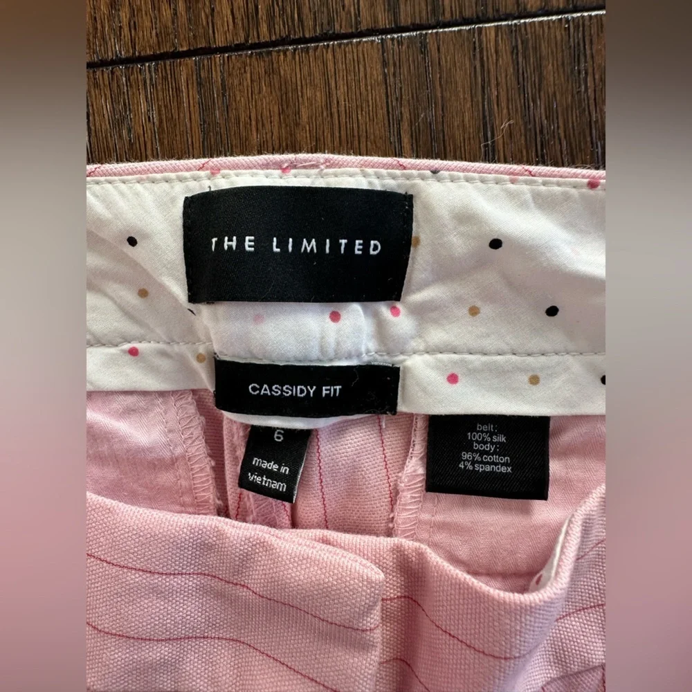 The Limited Women’s Cassidy Pink Striped Crop Pants- size 6